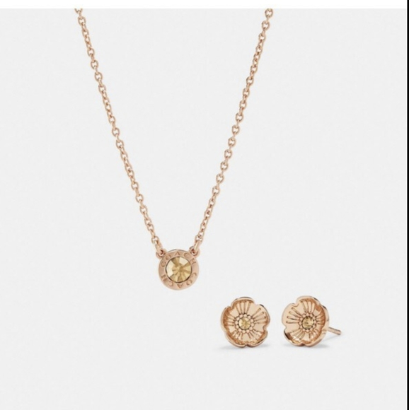 COACH ~ Signature Engraved Solitaire Pendant Necklace - Picture 2 of 4